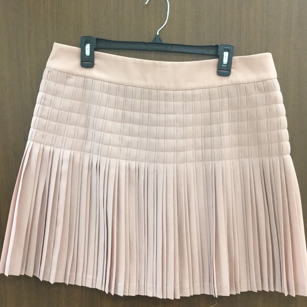 J Crew dark blush pleated (lined) skirt